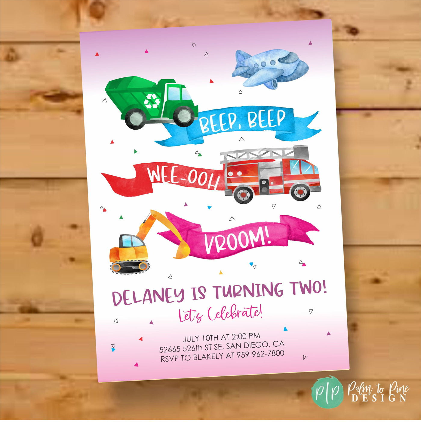 Things that Go invitation, Transportation birthday invite, Boy Birthday Invitation, Vehicles Birthday invite, things that go birthday invite