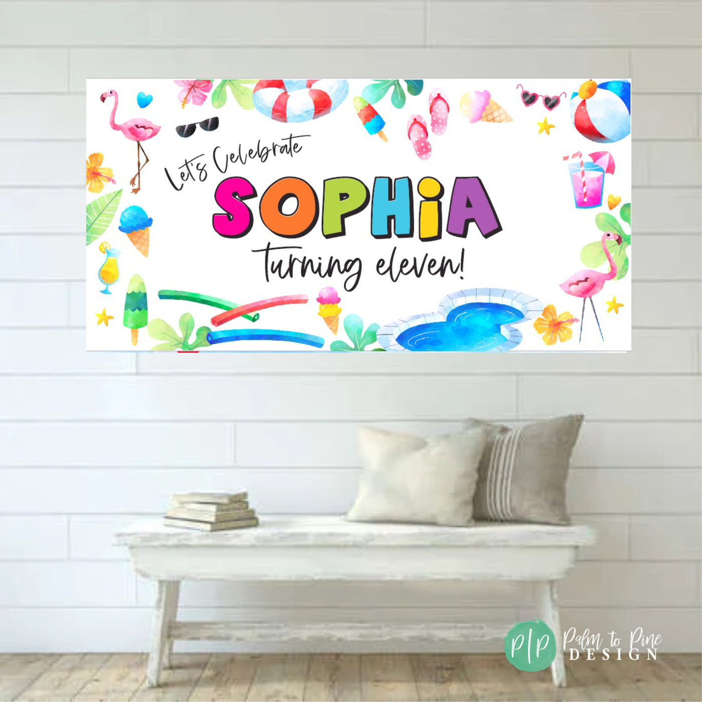 Summer Fun Birthday Banner, Splish Splash Birthday, Everything Summer Birthday Party, Splash Party Summer Decor, Pool Party Birthday Banner