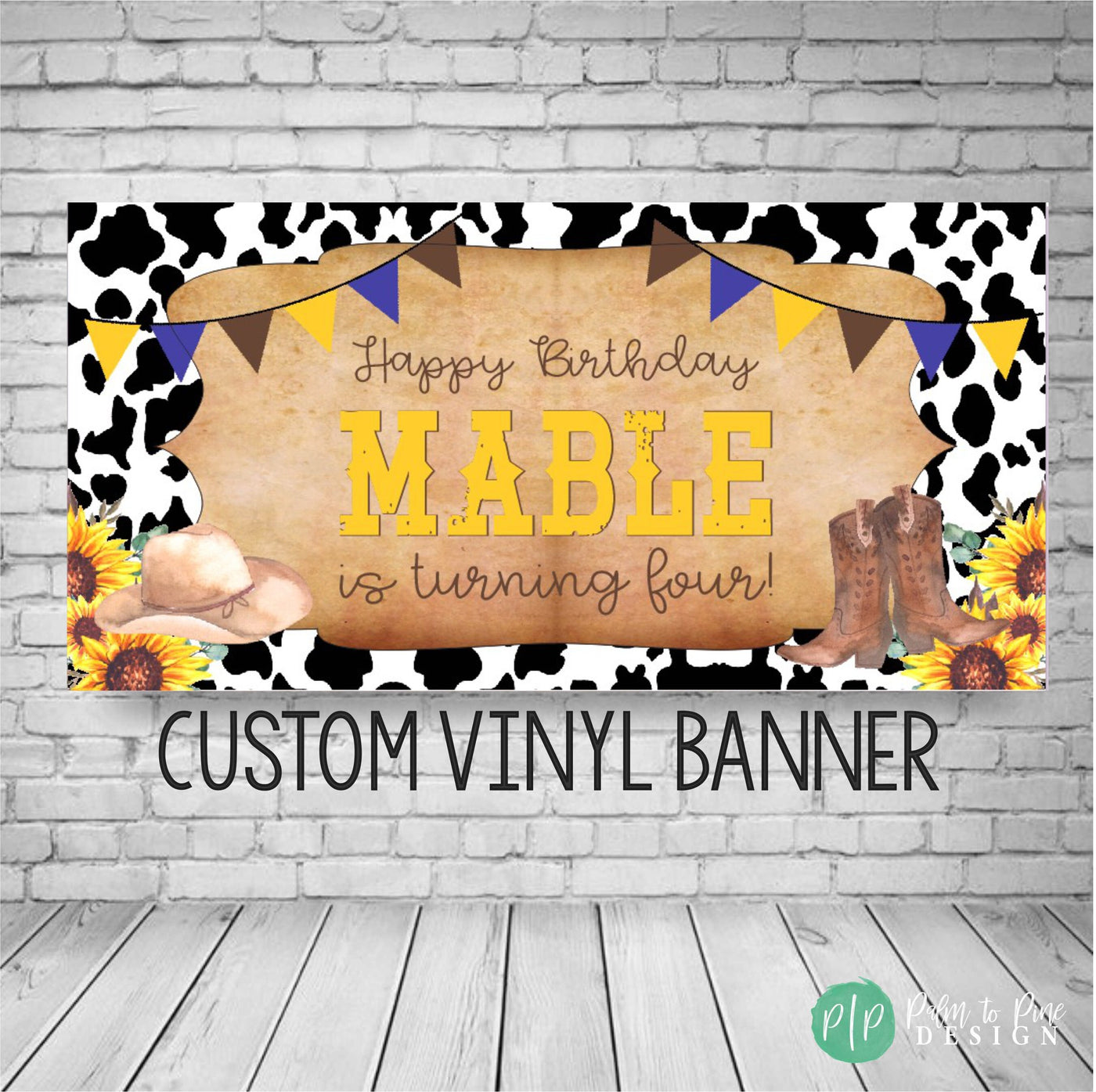 Cowboy Birthday Banner, Cowboy Party Decor, Cowgirl Birthday, Western Birthday Banner, Birthday Banner, My First Rodeo, My Second Rodeo, Cow