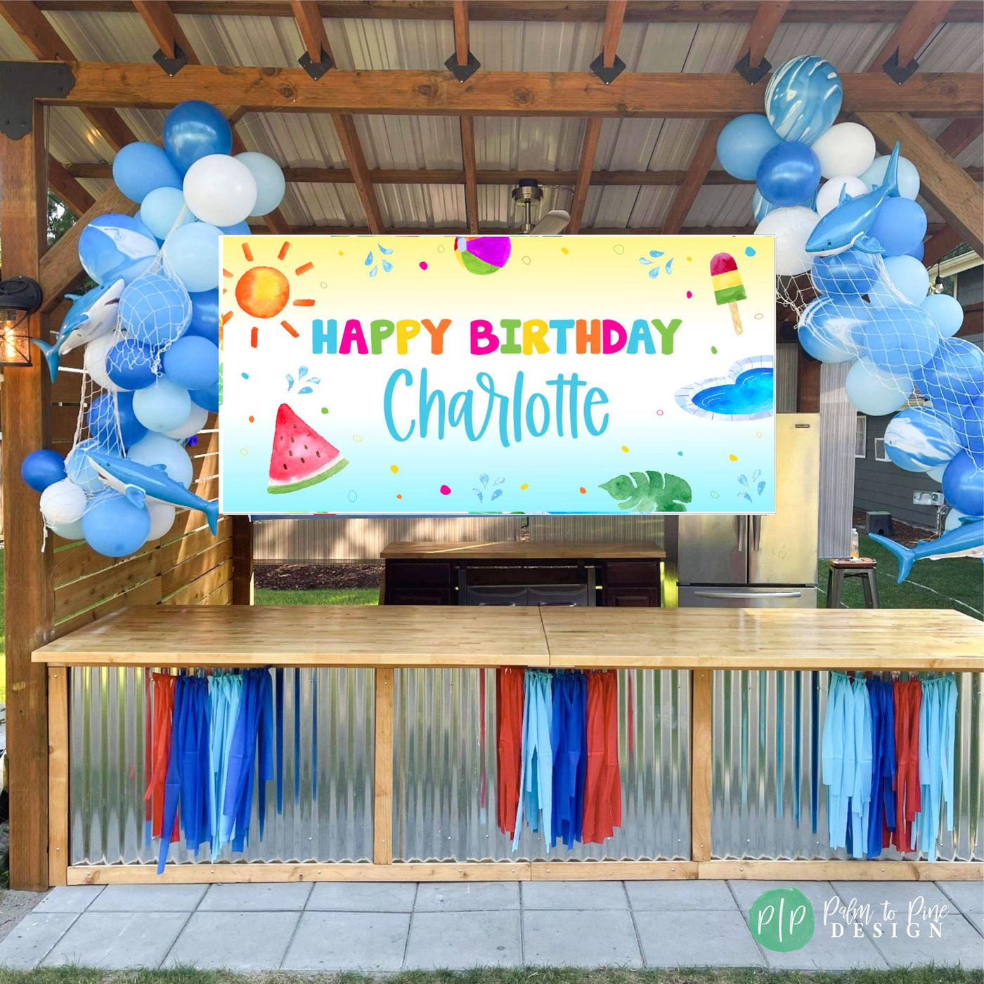 Summer Fun Birthday Banner, Pool Summer Birthday, Everything Summer Birthday Party, Splash Party Summer Decor, Pool Party Birthday Banner