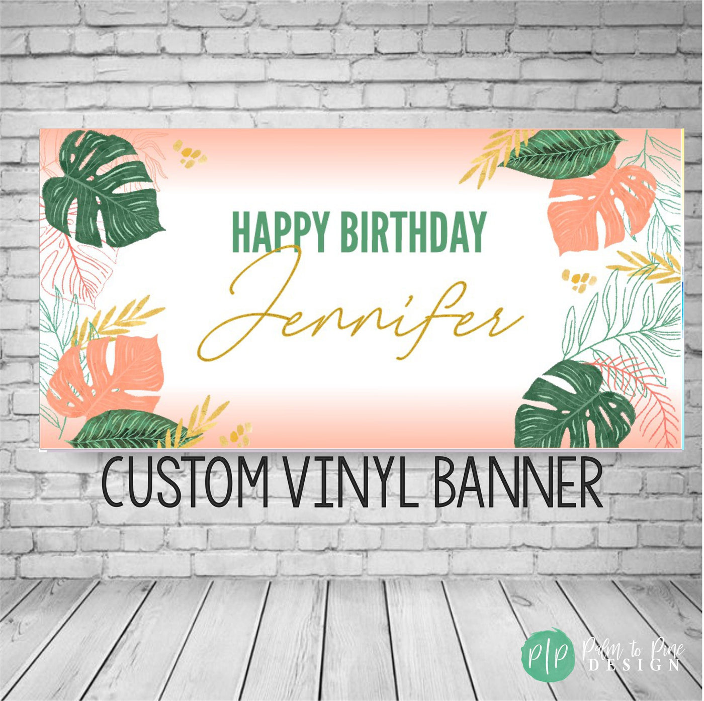 Tropical Palms, Palms Birthday Banner, Aloha banner, Palm Aloha Birthday Party, Luau Birthday Backdrop, Tropical Party Decoration