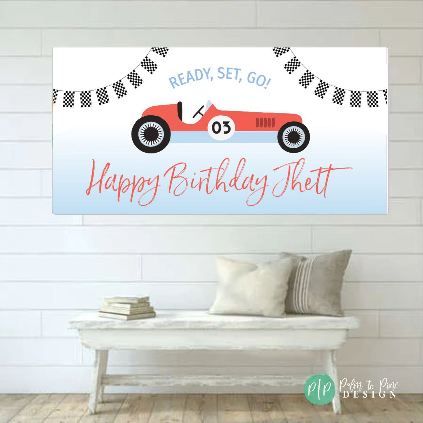 Racecar Birthday Banner, Fast One Decor, Vintage Racecar Birthday Party, Car Party Decorations, Race Car Checkered Flag Backdrop, Boy Banner