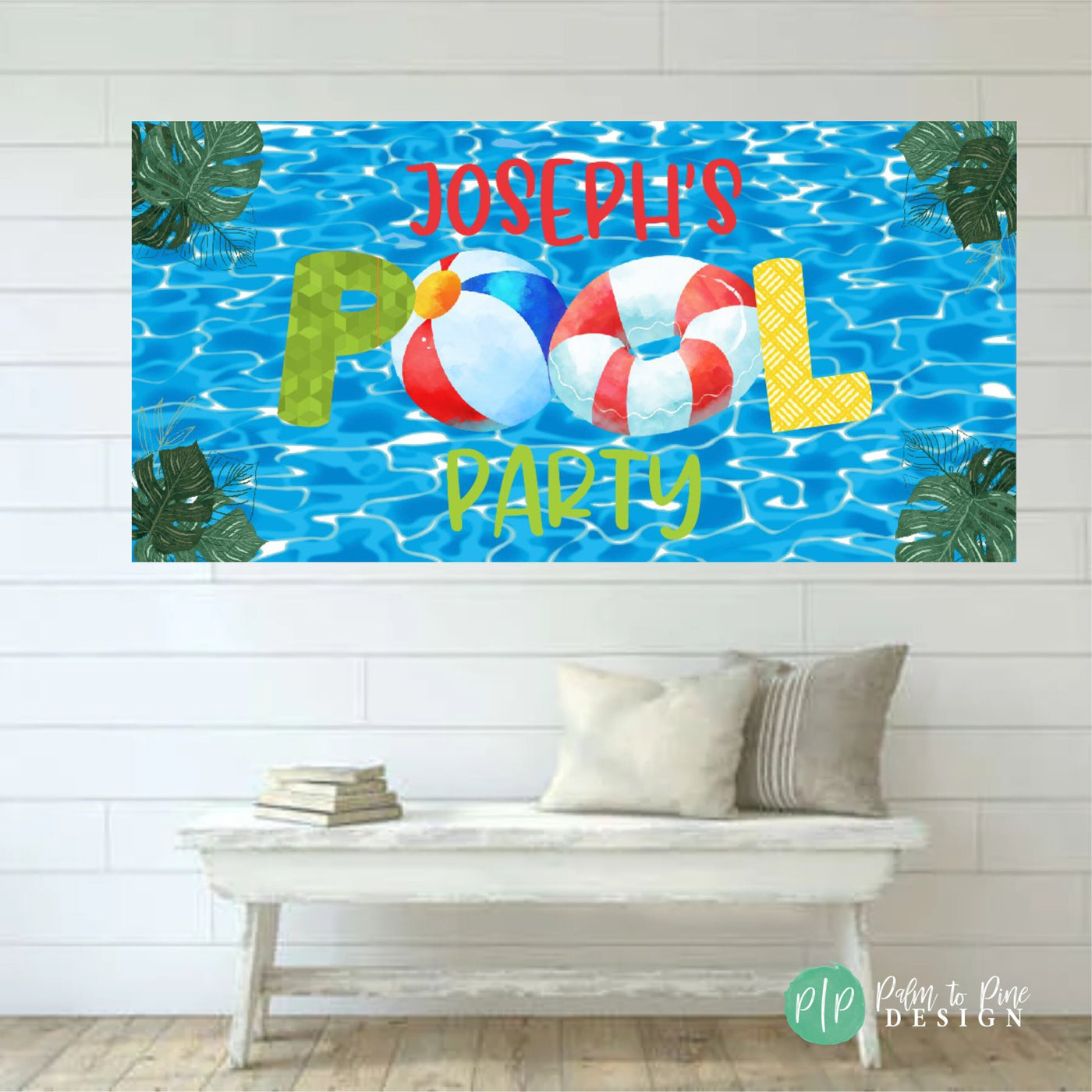 Pool Party Birthday Banner, Pool Party, Pool Banner, Beach Ball Birthday Banner, Splish Splash Birthday,  Splash Party, Splash Party Decor