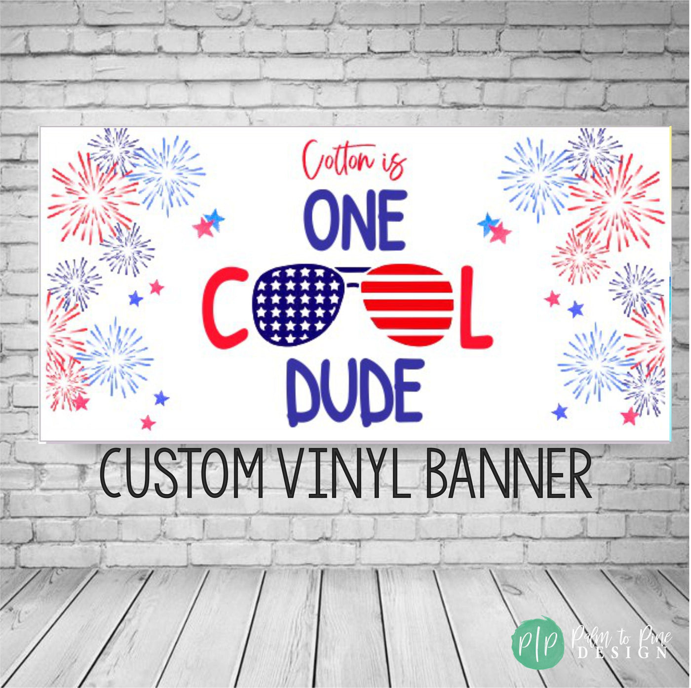 Fourth of July One Cool Dude Banner, Red White and Blue Two Cool Banner, two cool birthday decor, one cool dude birthday banner, 1st & 2nd