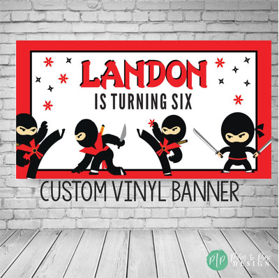 Martial Arts Birthday Banner, Ninja Banner, Ninja Birthday, Ninja Party Decor, Martial Arts banner for boys, Ninja Birthday Banner for Boys