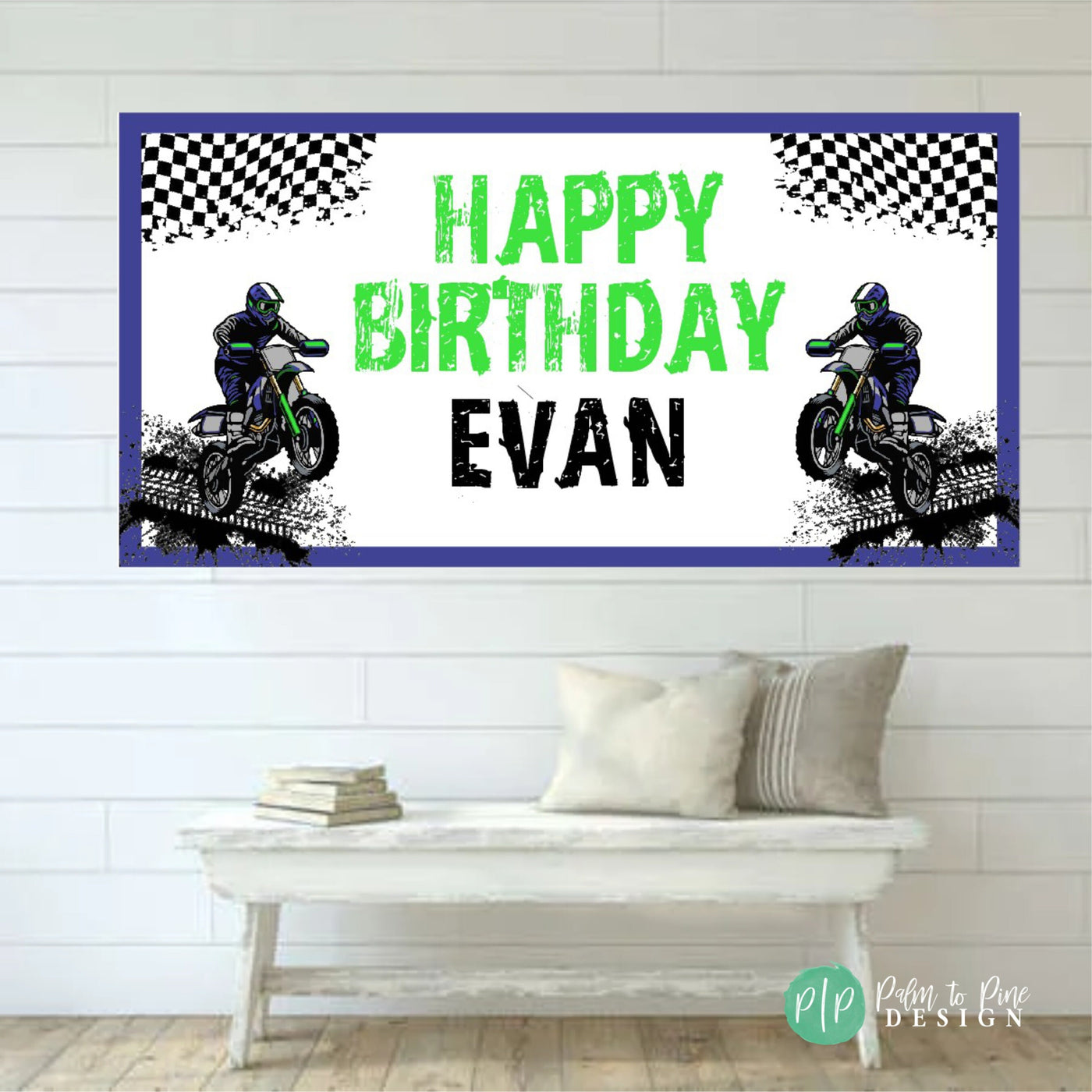 Dirt bike birthday banner, Dirt Bike Party Decor, Supercross Birthday Party, Motorcycle Birthday Banner, Personalized Motocross Banner, Race