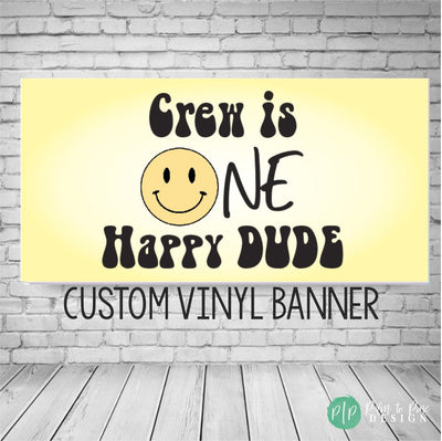 One happy dude birthday banner, 1 happy dude banner, Smiley face banner boy, Two happy banner, two happy birthday smile decor, 2 cool bday