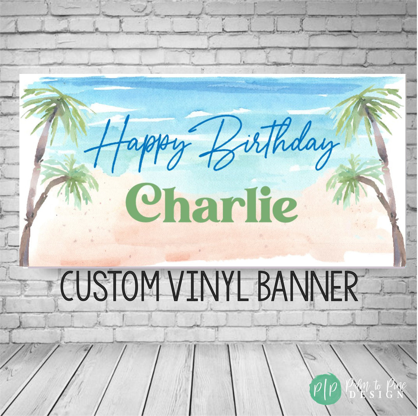 Tropical Palm Tree, Palms Birthday Banner, Aloha banner, Palm Aloha Birthday Party Decor, Beach Birthday Backdrop, Tropical Party Decoration