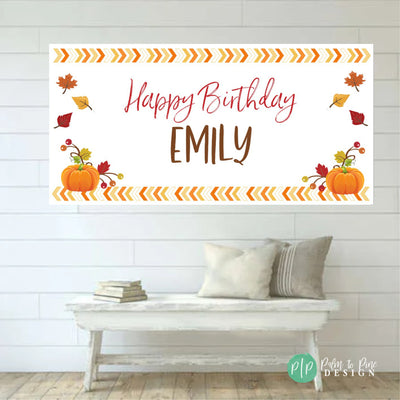 Fall Birthday Banner