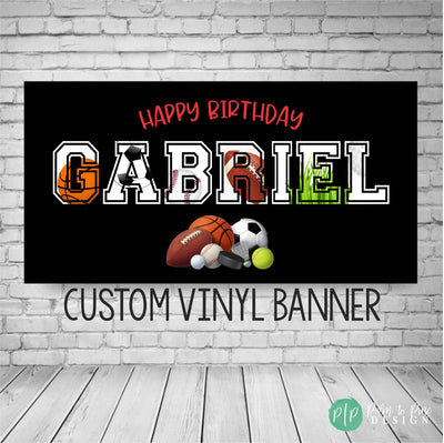 Sports Birthday Banner, Sports Banner, Sports Birthday Party Decorations, Sports Party Decor, Personalized Sports Banner, All Star Sports