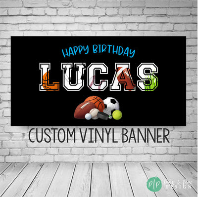 Sports Birthday Banner, Sports Banner, Sports Birthday Party Decorations, Sports Party Decor, Personalized Sports Banner, All Star Sports