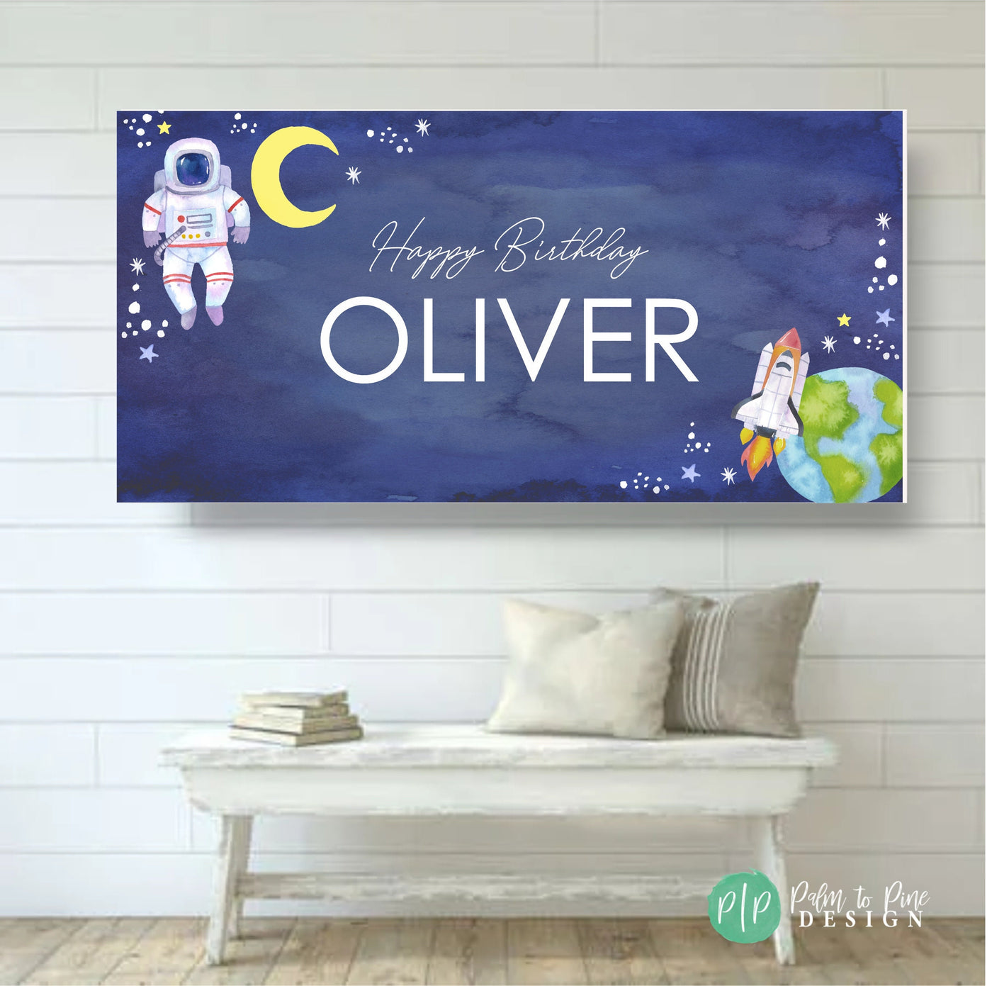 Space Birthday Banner, Outer Space Birthday Banner, Out of This World Party Decorations, Astronaut Birthday Banner, Galaxy birthday banner