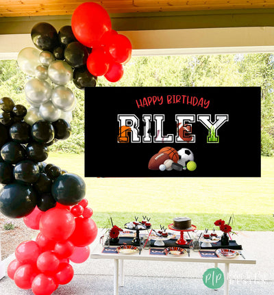 Sports Birthday Banner, Sports Banner, Sports Birthday Party Decorations, Sports Party Decor, Personalized Sports Banner, All Star Sports