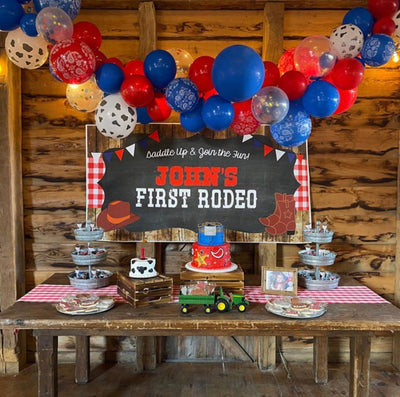 Cowboy Birthday Banner, Cowboy Party Decor, Cowgirl Birthday, Western Birthday Banner, Birthday Banner, My First Rodeo, My Second Rodeo, Boy