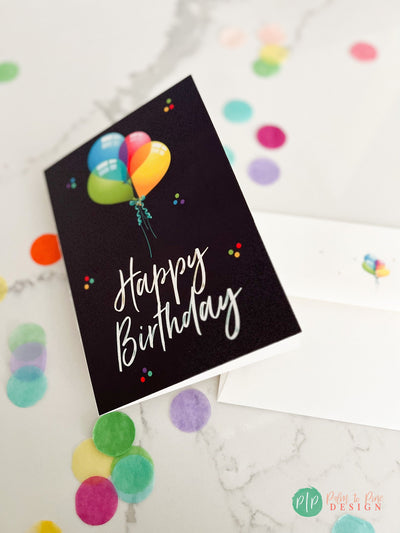 Birthday Card for Adult, Happy birthday Card, Adult Birthday Greeting Card, Custom birthday card for women & men, Balloon birthday card, 5x7