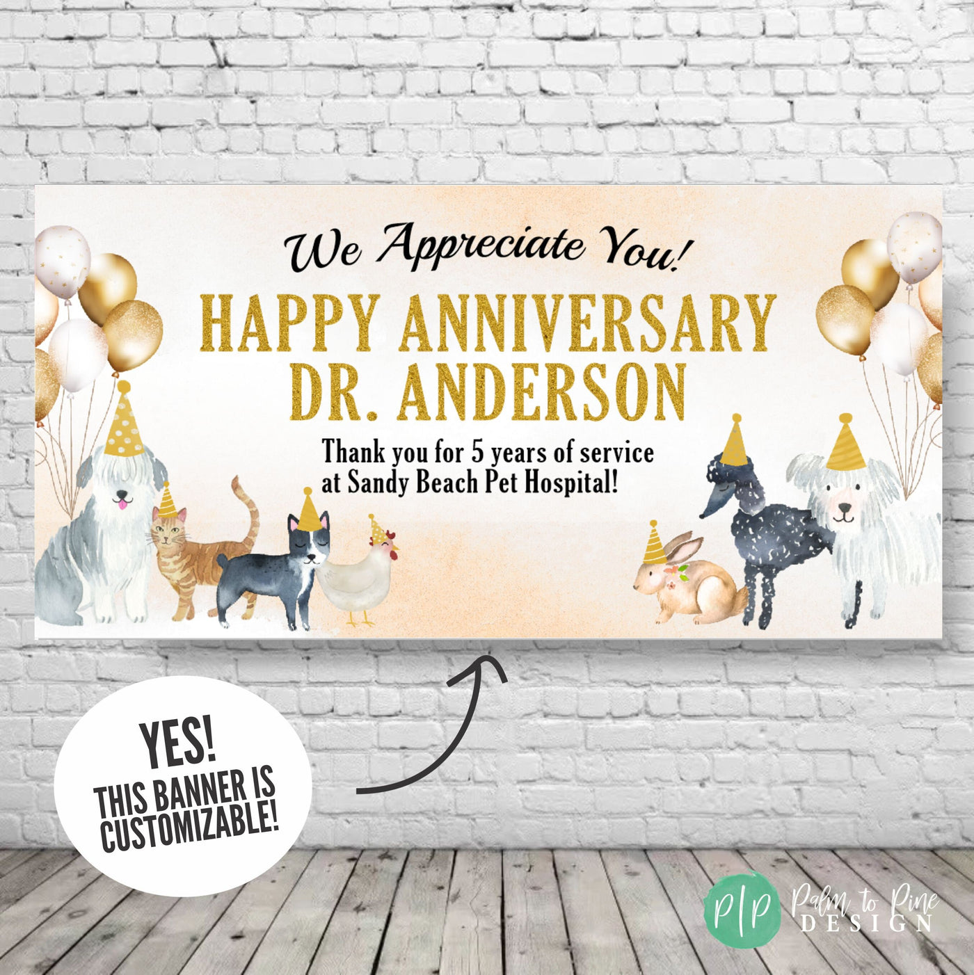 Veterinary Receptionist Week Banner, Veterinary Employee Anniversary Banner, Veterinary Appreciation Backdrop, Thank You Veterinarian Sign