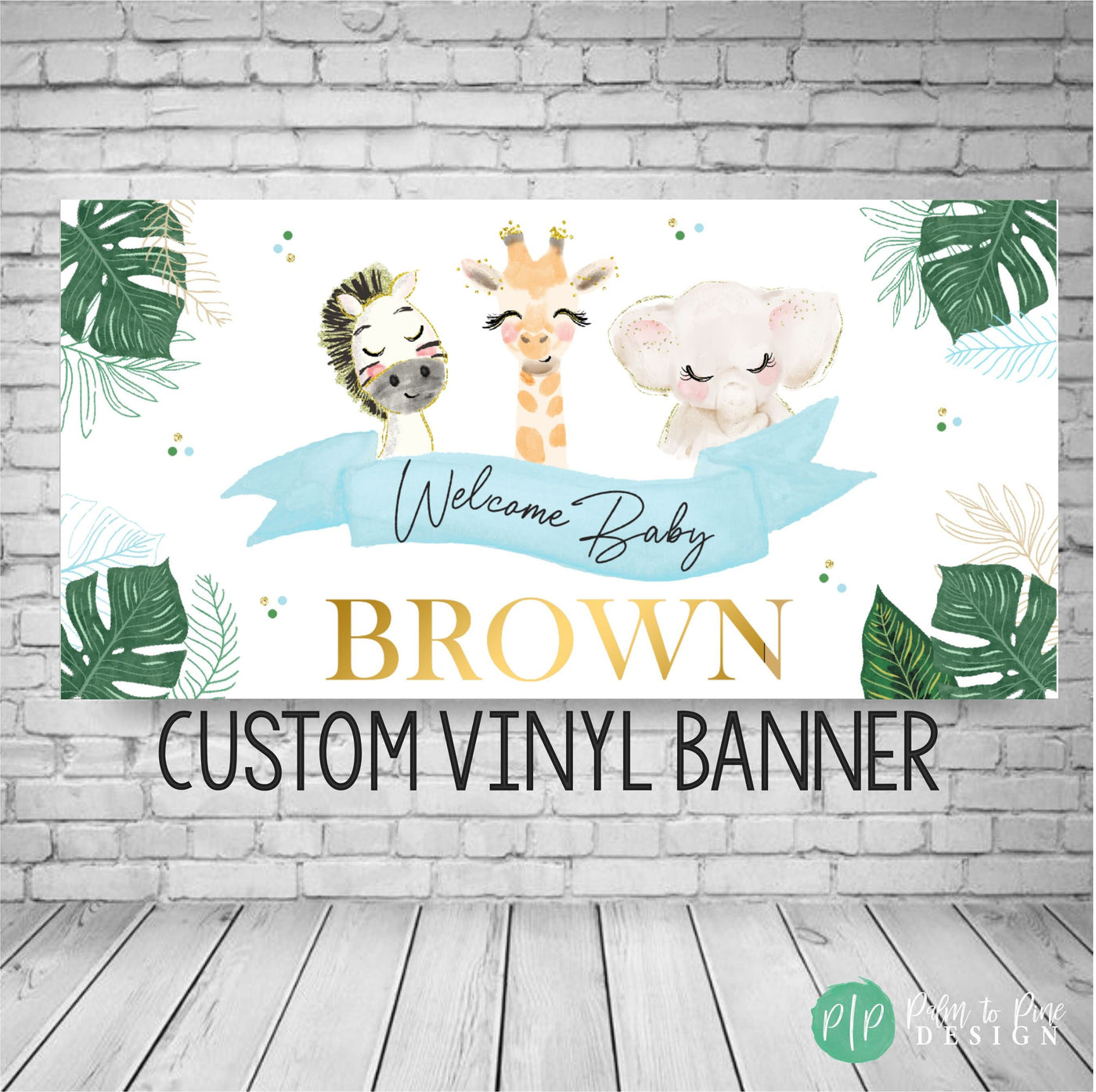 Jungle Baby Shower Banner, Jungle Baby Shower Decorations, Safari Banner, Tropical Jungle Banner, Zoo Animal Banner, Boys Animal Baby Shower