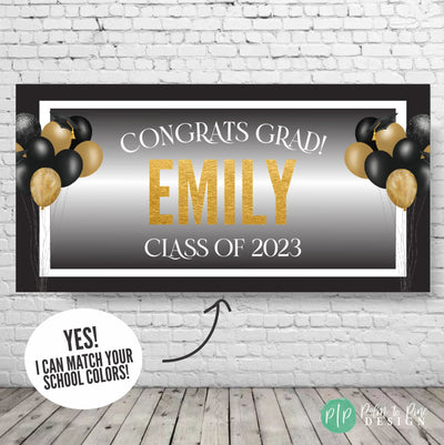 Graduation Party Banner Graduation Backdrop, Graduation Decor, Graduation Printable Backdrop, Custom Graduation Banner, ConGRADulations sign