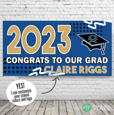 Graduation Banner, Graduation Sign, Graduation Yard Banner, Class of 2023 Graduation Decorations, High School Graduation Backdrop, College