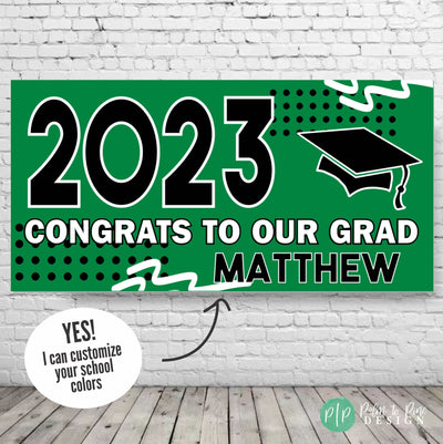 Graduation Banner, Graduation Sign, Graduation Yard Banner, Class of 2023 Graduation Decorations, High School Graduation Backdrop, College