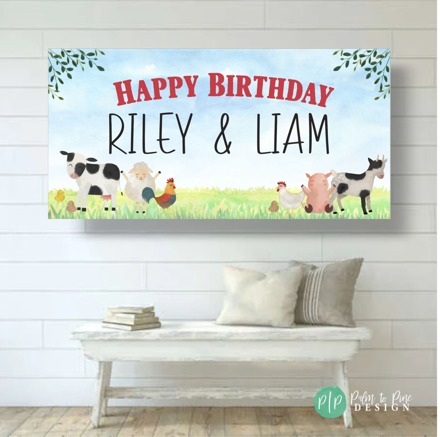 Barnyard Party Decor, Farm Birthday Banner, Farm Birthday Sign, Farm Party Birthday, Farm Animal Banner Birthday Decor, Barn Animal Party,