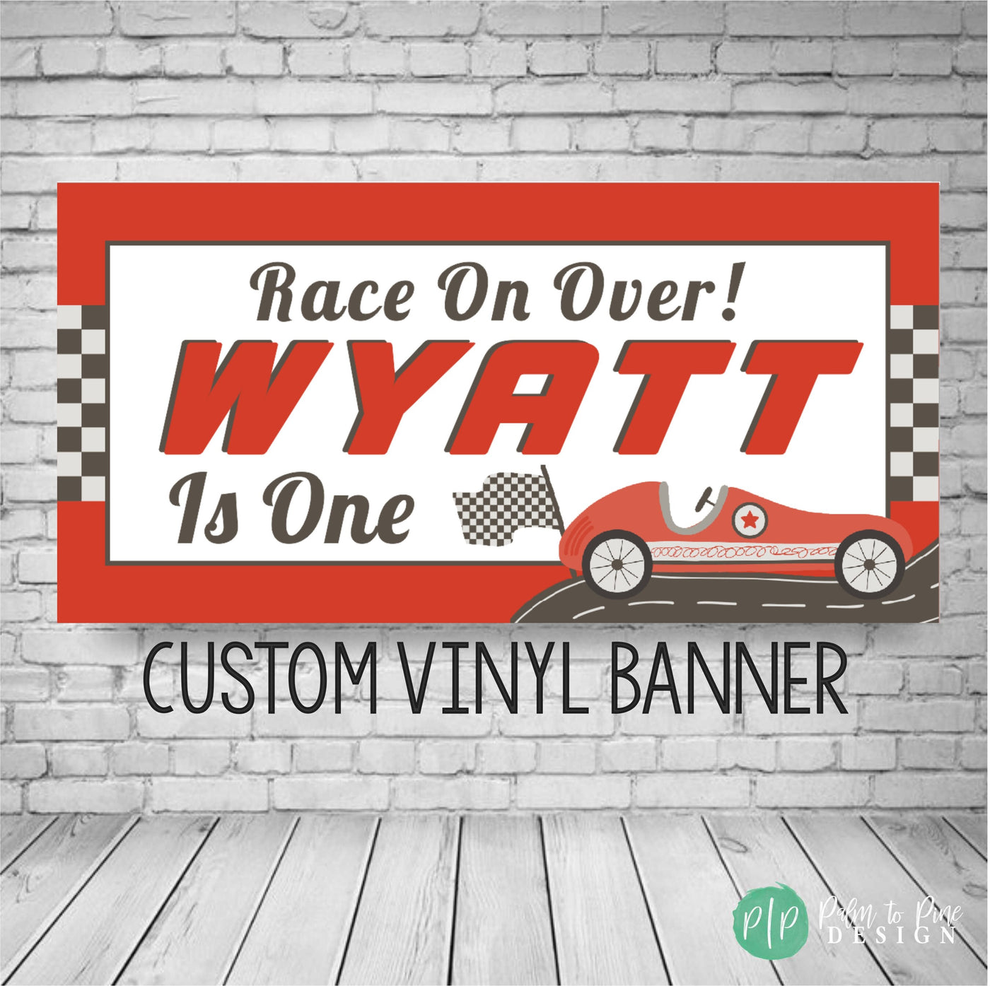 Racecar Birthday Banner, Fast One Decor, Vintage Racecar Birthday Party, Car Party Decorations, Race Car Checkered Flag Backdrop, Boy Banner