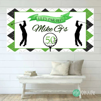 Golf Birthday Banner, Sports Banner, Golf Birthday Party Decor, Golf Par-Tee Birthday, Personalized Golf  Birthday Banner, Hole In One Party