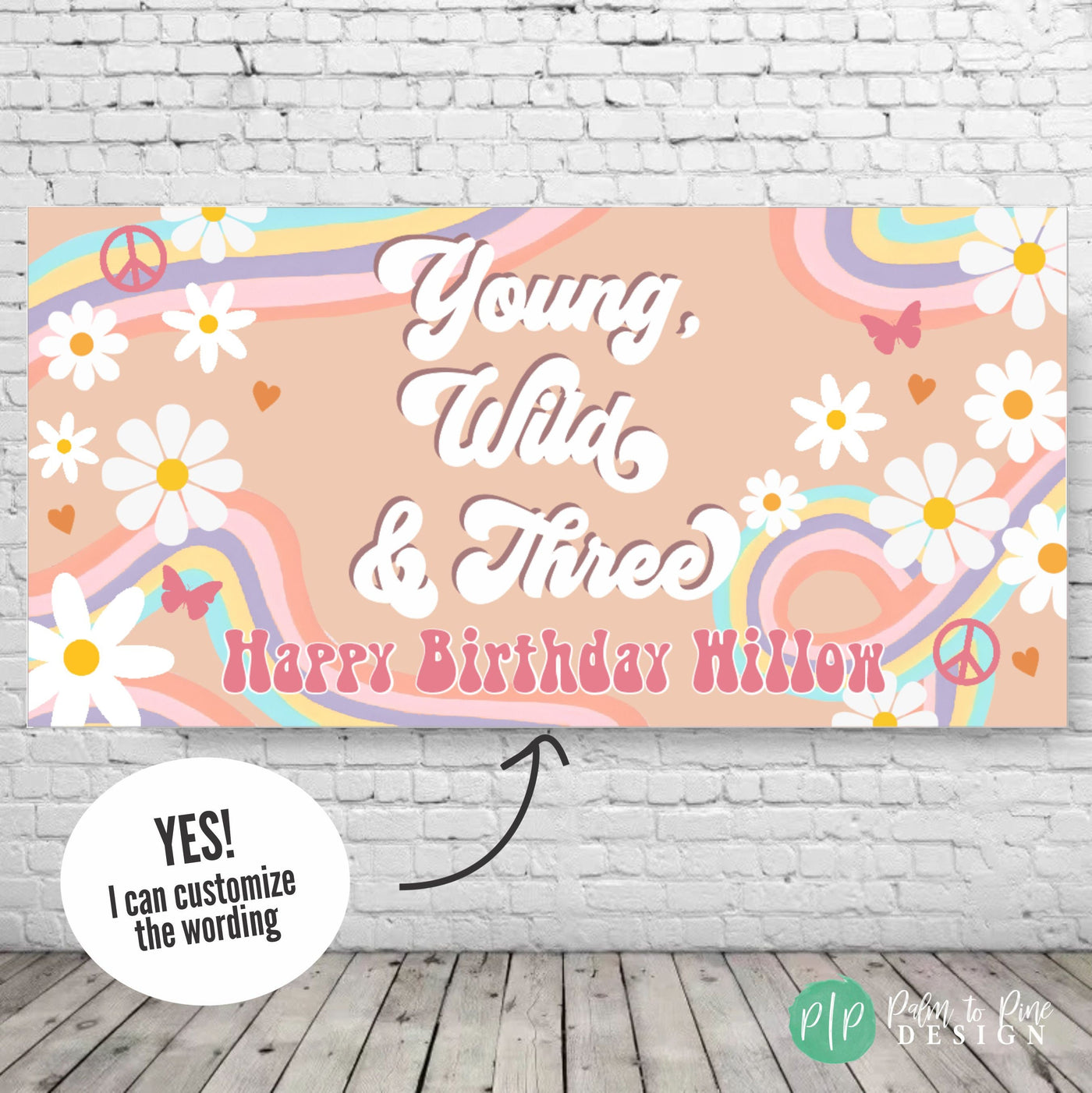 Groovy Birthday Party, two groovy birthday, Hippie banner, Two Groovy Banner, Flower Child Birthday Decor, Groovy banner, groovy backdrop