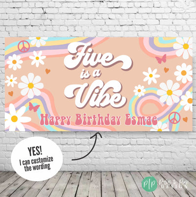 Groovy Birthday Party, two groovy birthday, Hippie banner, Two Groovy Banner, Flower Child Birthday Decor, Groovy banner, groovy backdrop