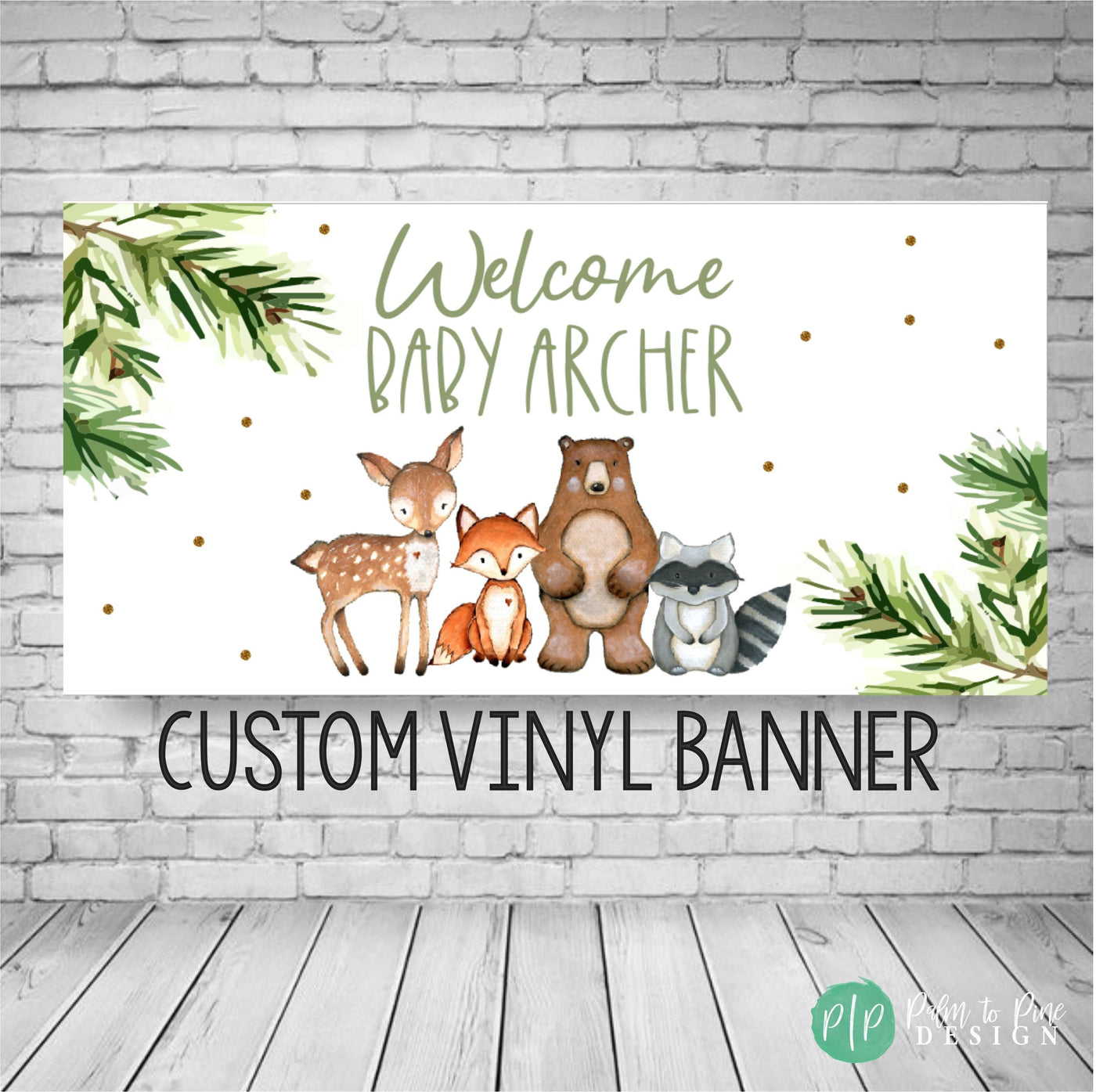 Woodland Baby Shower Banner, Woodland Baby Shower Decorations, Woodland Baby Shower Sign, Woodland Banner, Woodland Creatures Banner, Animal