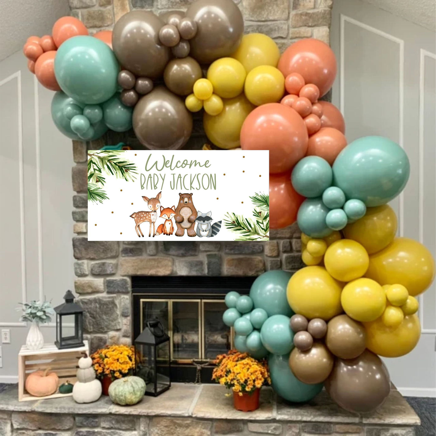 Woodland Baby Shower Banner, Woodland Baby Shower Decorations, Woodland Baby Shower Sign, Woodland Banner, Woodland Creatures Banner, Animal