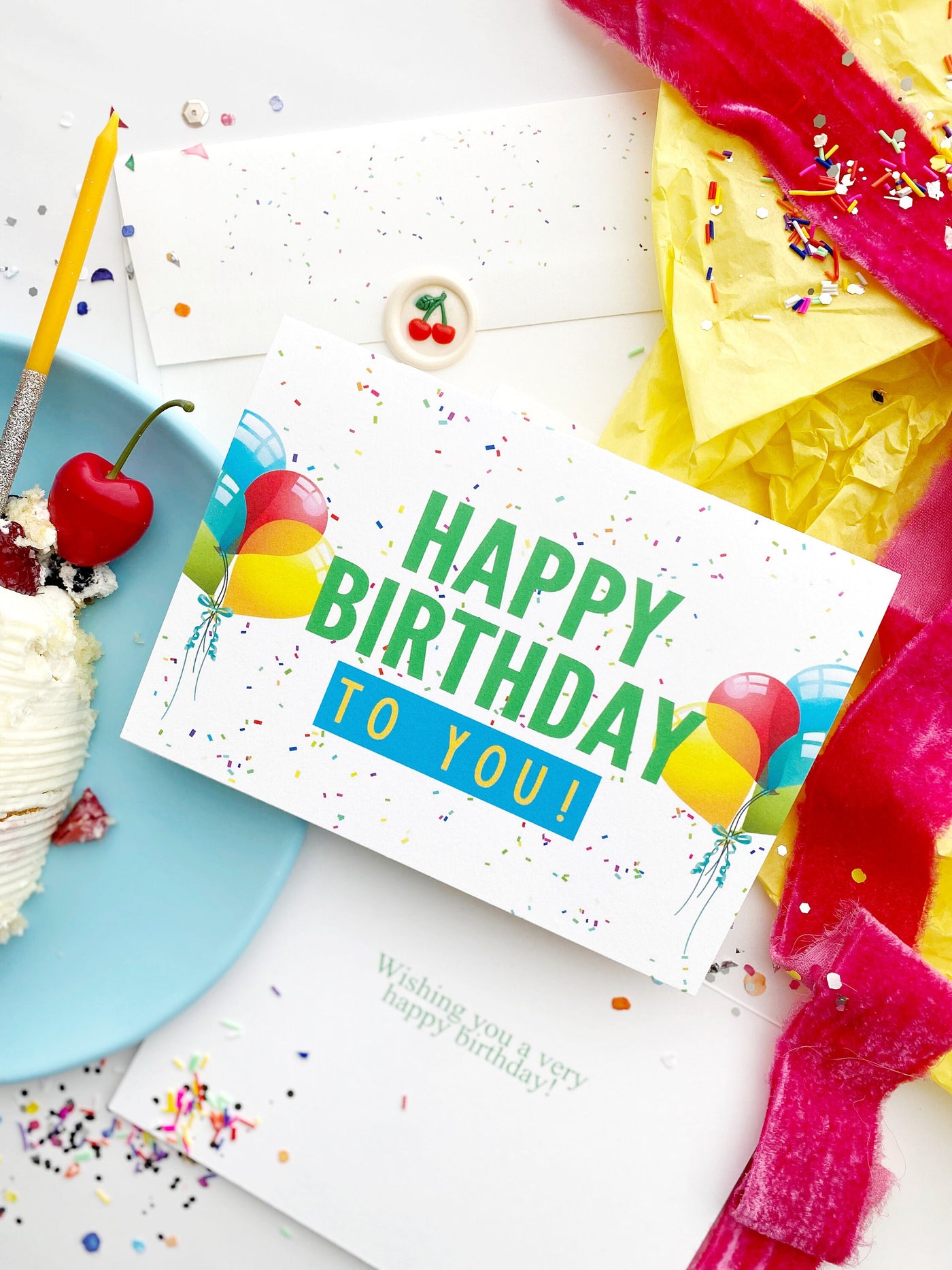 Adult Birthday Greeting Card, Birthday Card for Adult, Happy birthday Card, Custom birthday card for women & men, Balloon birthday card, 5x7