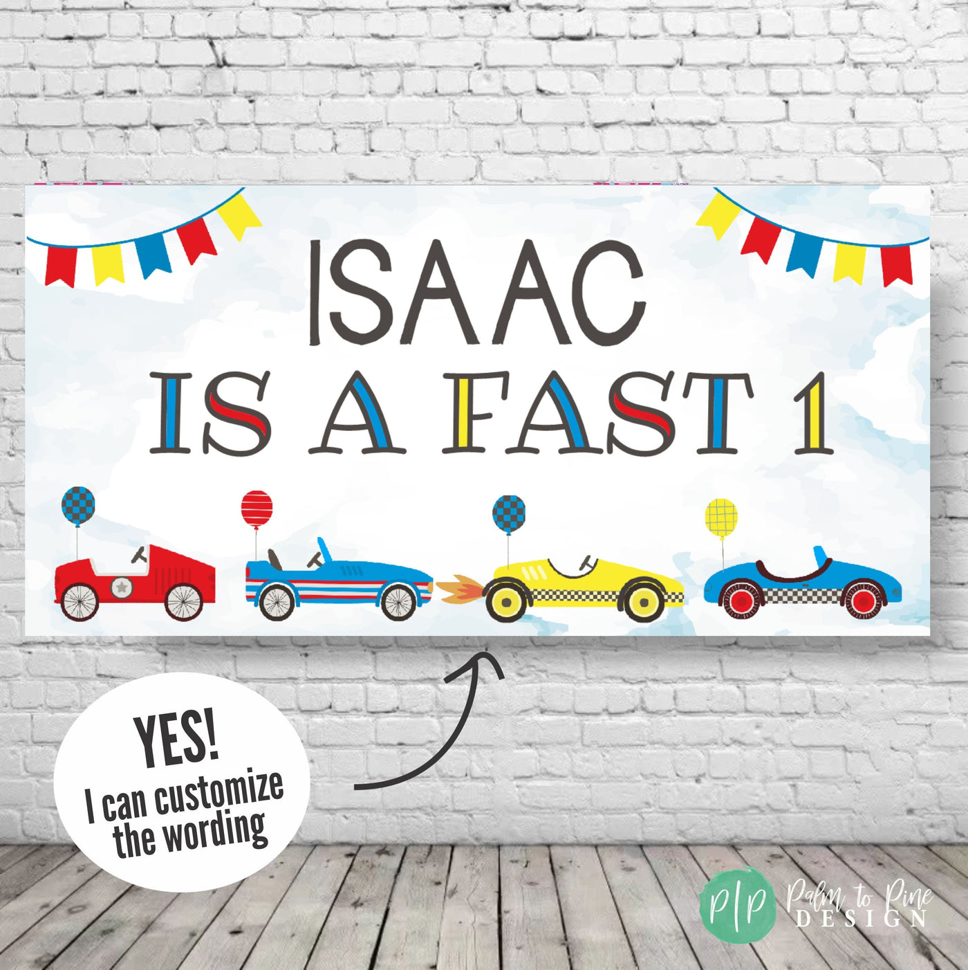 Race Car Birthday Banner