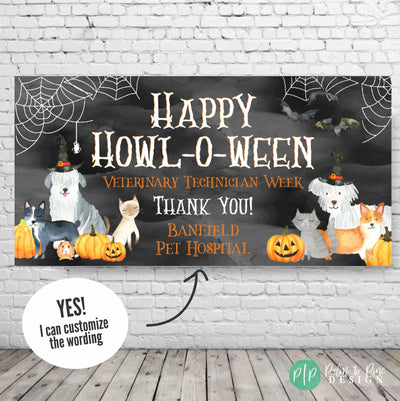 Halloween Veterinary Customer Service Week Banner, National Veterinary Technician Week, Veterinarian Sign, Veterinary Receptionist Banner