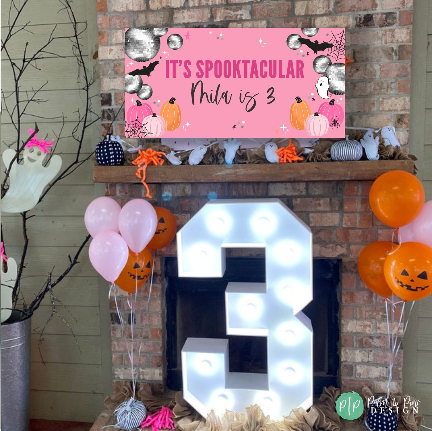 Disco Halloween Party Banner, Halloween Birthday Banner, Monster Mash Halloween Disco, Groovy Disco Halloween Decorations, Halloween Party