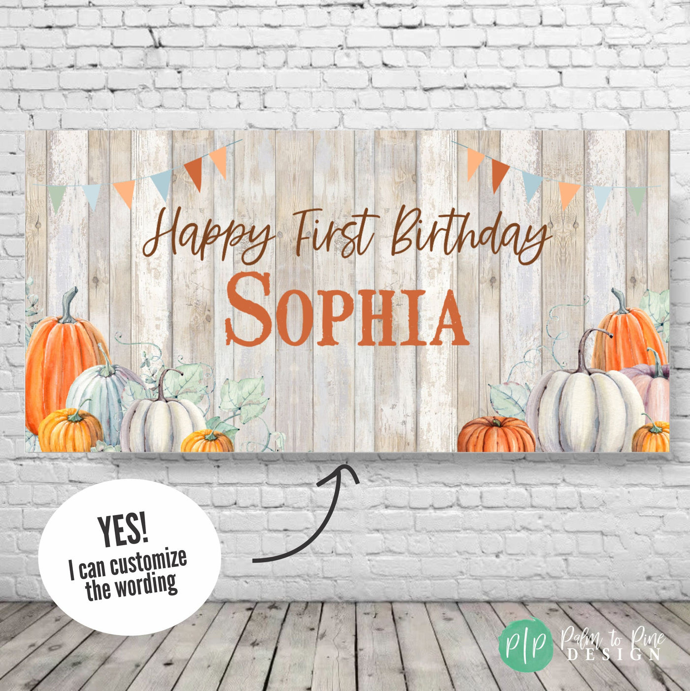 Custom Fall Birthday Backdrop, Fall Birthday Decorations, Fall Birthday Banner, Festive Thanksgiving Party, Fall Pumpkin Birthday Banner