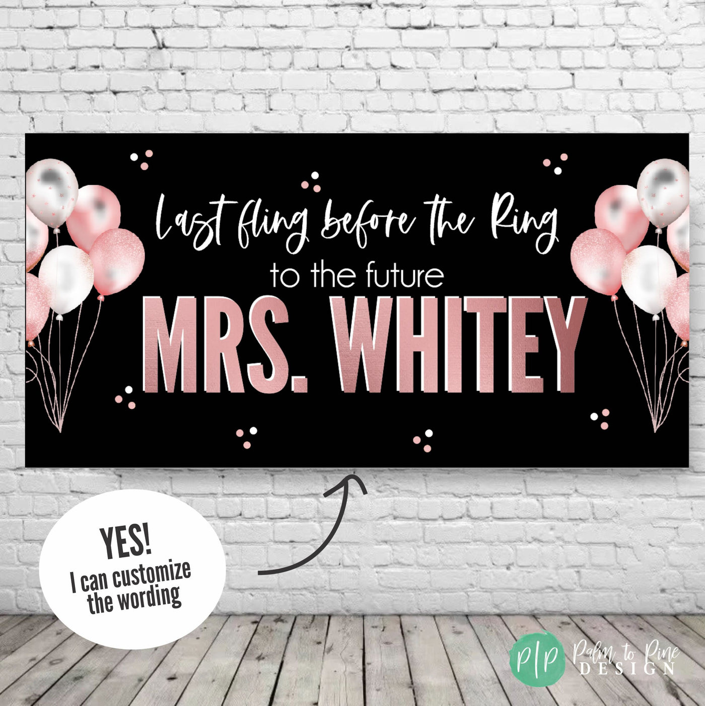 custom bachelorette party banner