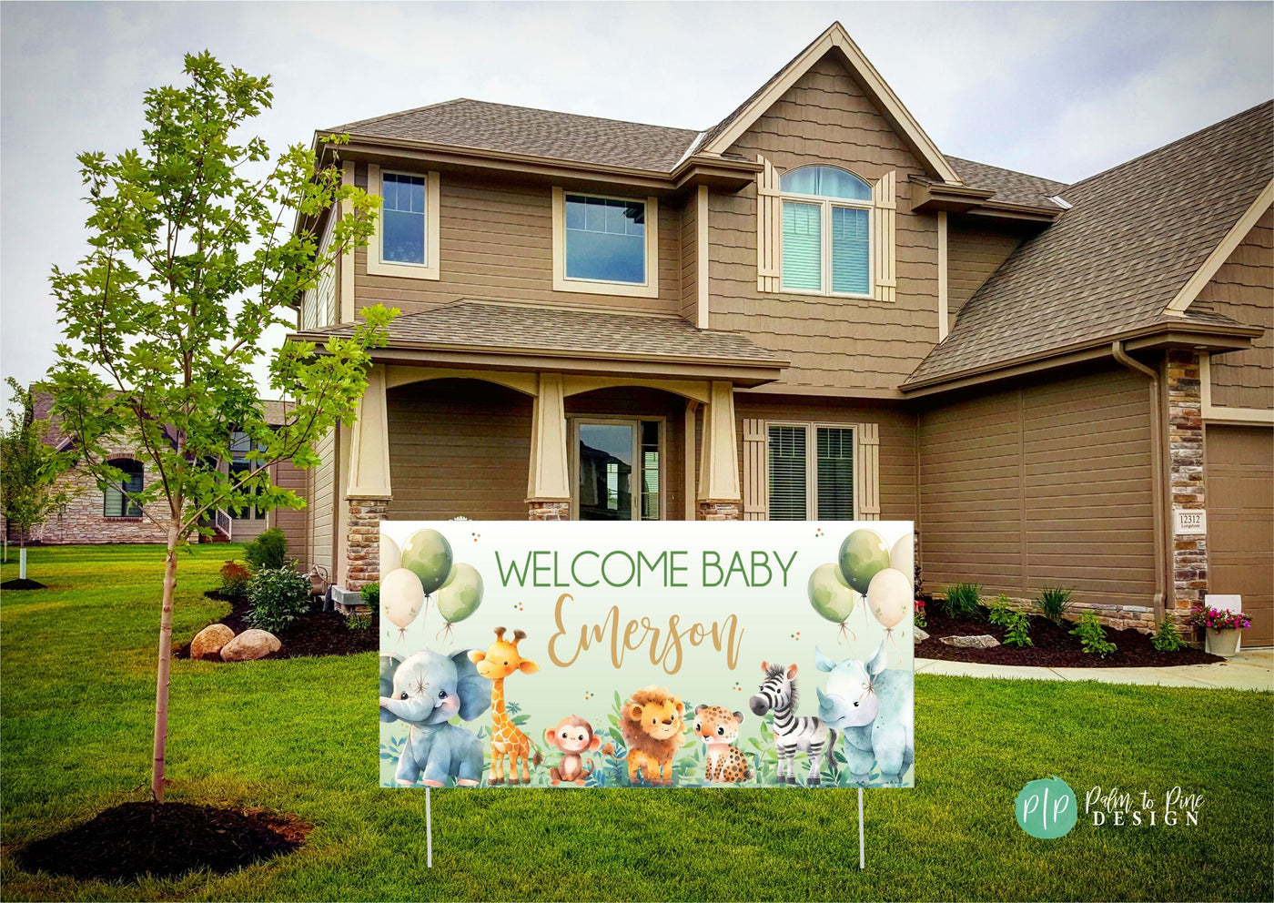 Safari Baby Shower Banner, Personalized Jungle Baby Shower Decorations, Zoo Animal Custom Birthday Banner, Jungle Animal Baby Shower Decor