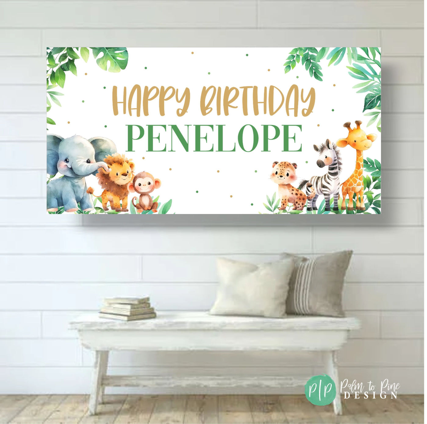 Jungle Birthday Banner, Two Wild Birthday Personalized Sign, Safari Birthday Banner, Safari Customized Backdrop, Jungle Animal Baby Shower