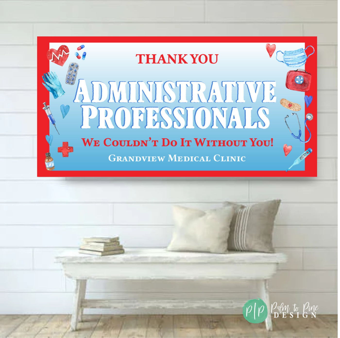 National Doctors Day Appreciation Banner, Nurses Week Decor, Custom Admin Professionals Sign, Nurse Appreciation Sign, Medical Appreciation