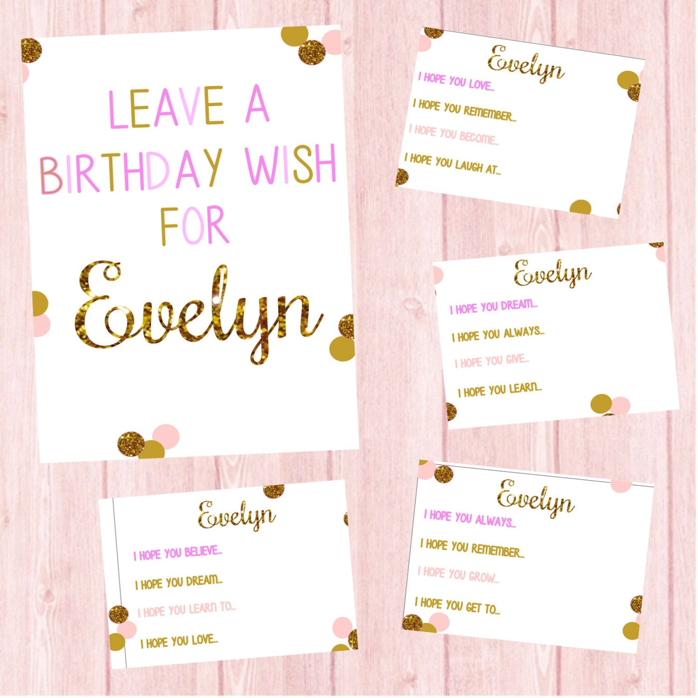 Birthday Wish Cards, Birthday Questions, Black & Gold Glitter, Birthday Party Wishes, Baby Shower Advice Card, Black and Gold Birthday Decor
