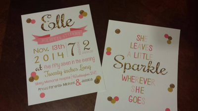 Pink & Gold Glitter Nursery Decor