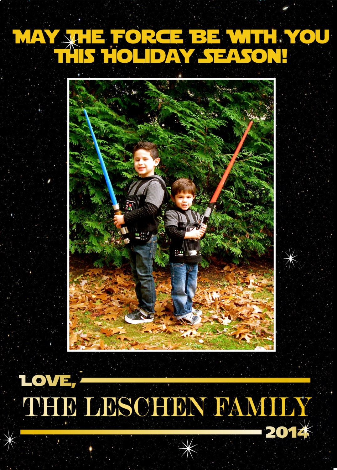 May the Force Be With You Christmas Card