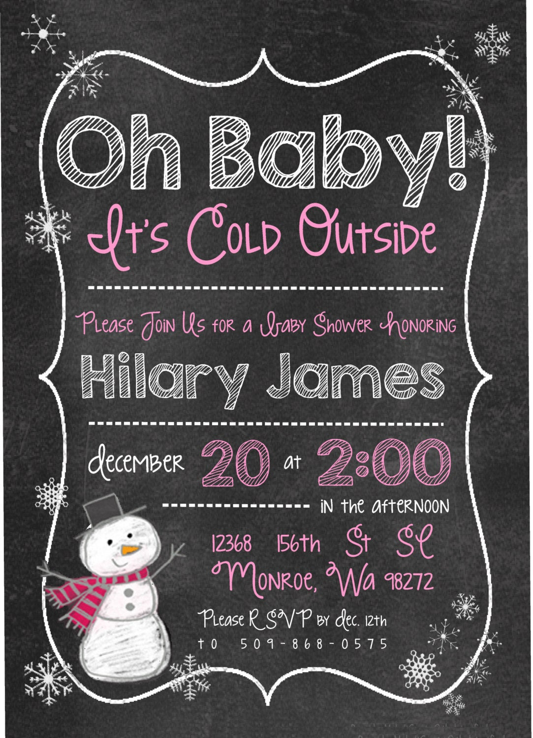 Oh Baby It's Cold Outside Baby Shower Invite